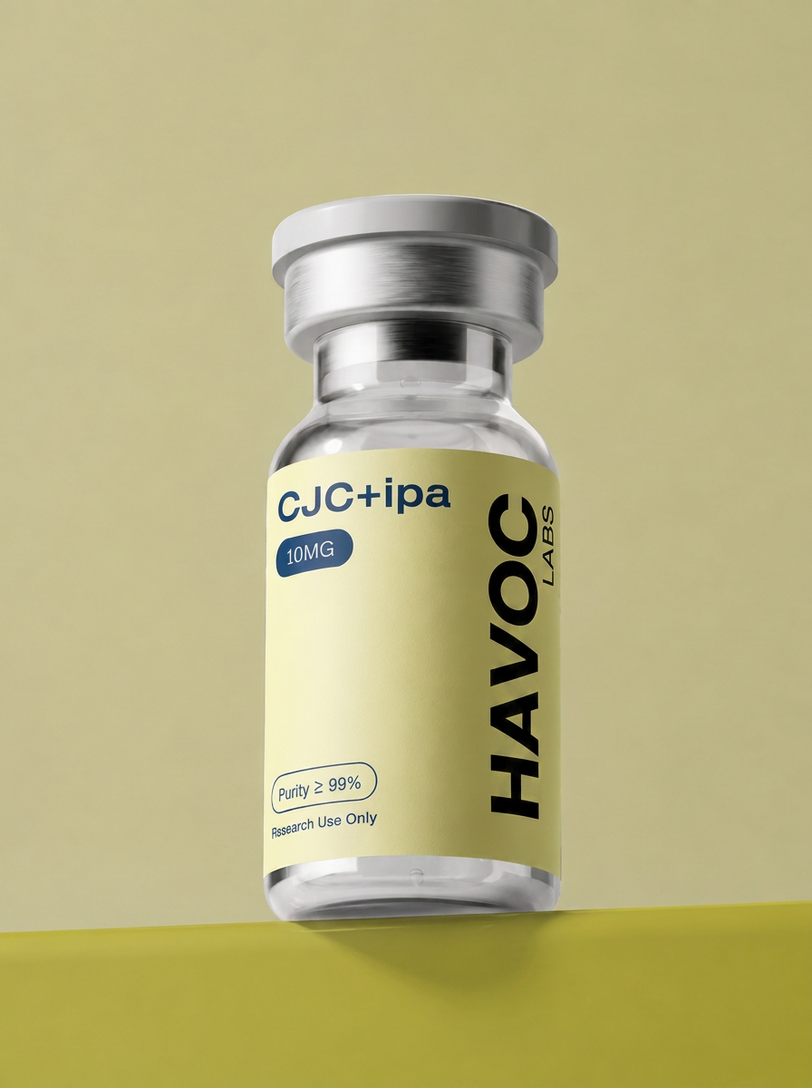 CJC-1295 + Ipamorelin (no DAC) research peptide vial
